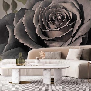 Dark Rose Flower Wallpaper Mural: Home Decor