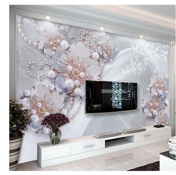 Luxury 3D Wallpaper With Rhinestone Modern Home Decor