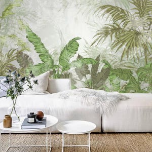 Tropical Rainforest Plants and Trees Jungle Forest Wallpaper Wall Mural Home Decor