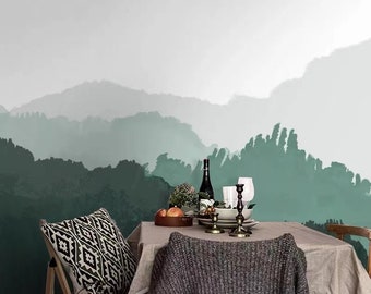 Pine Trees Forest Wallpaper Wall Mural Home Decor