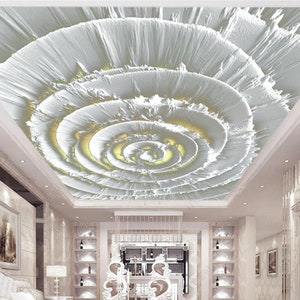 3D Grande Fiore Soffitto Sfondo Carta Da Parati Soggiorno Parete Murale