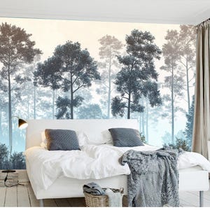 Tropical Pine Trees Forest Jungle Woodland Wallpaper Wall Mural Home Decor