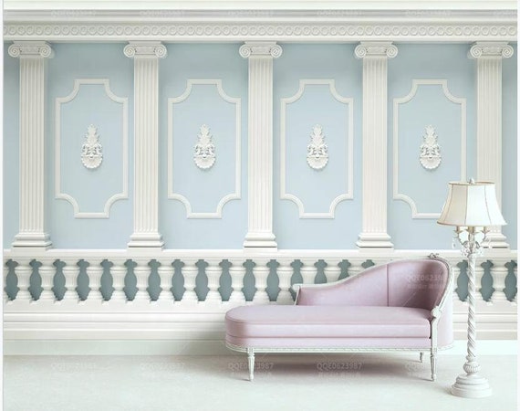 European Luxury Style White Plaster Texture Mirror Wallpaper - Etsy European Luxury Style White Plaster Texture Mirror Wallpaper - Etsy