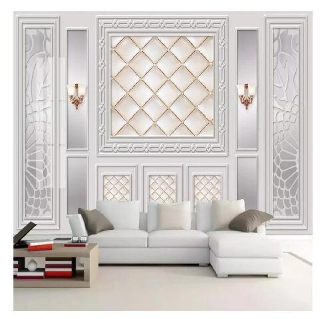 Custom Photo Mural Wallpaper European Style 3D Embossed Etsy