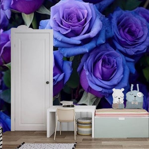 Floral Rose Wallpaper Mural: Kids&#39; Nursery Decor
