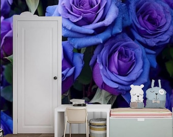 Floral Rose Wallpaper Mural: Kids' Nursery Decor