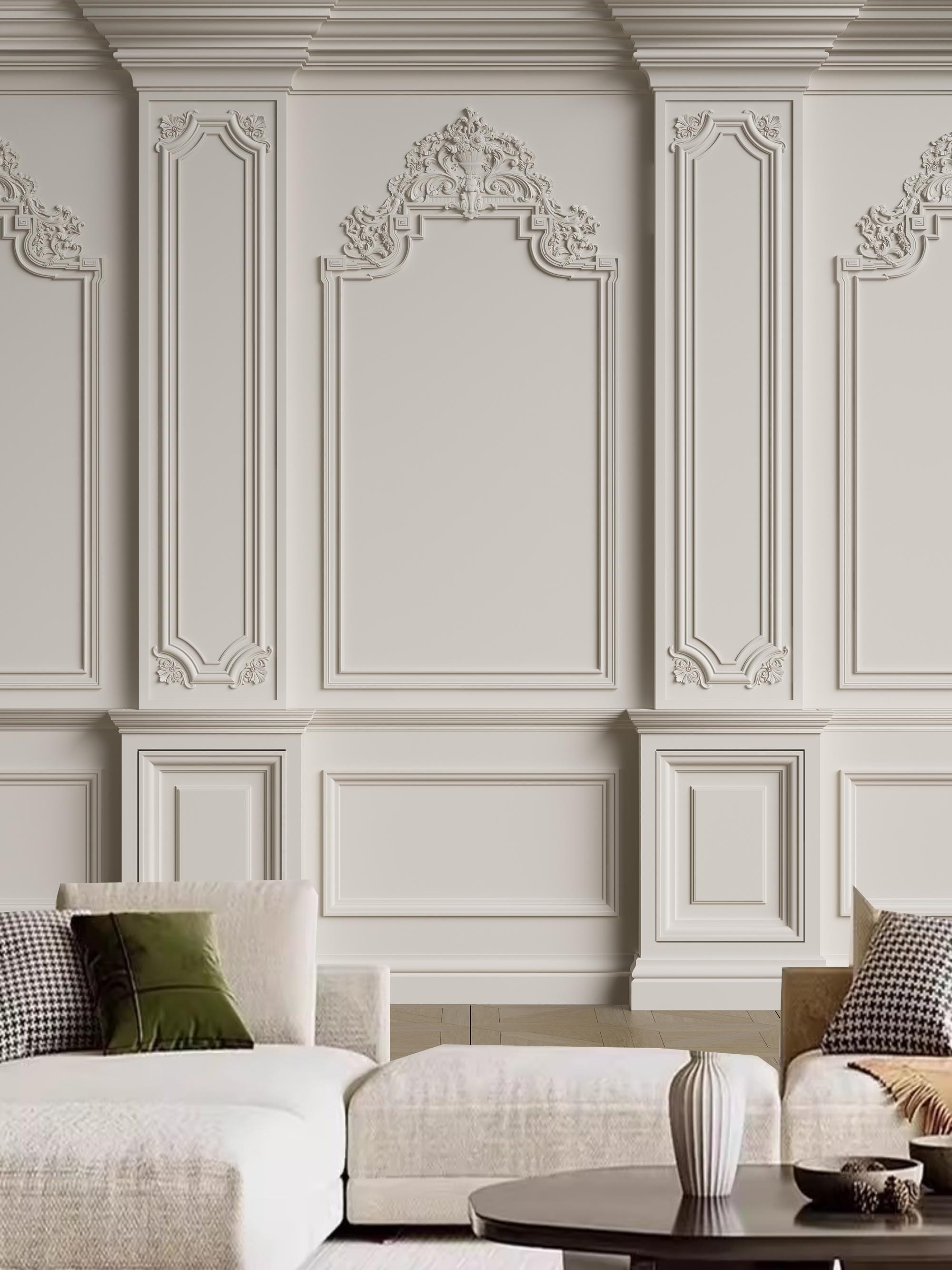 Roman Column Interior Roman Column Classic Interior With Mouldings Wallapper Wall Mural Home ...
