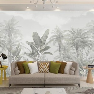 Tropical Rainforest Plants and Trees Jungle Forest Wallpaper Wall Mural Home Decor