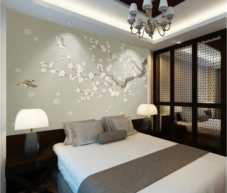 Chinoiserie Cherry Blossom Wallpaper Mural: Home Decor - Etsy
