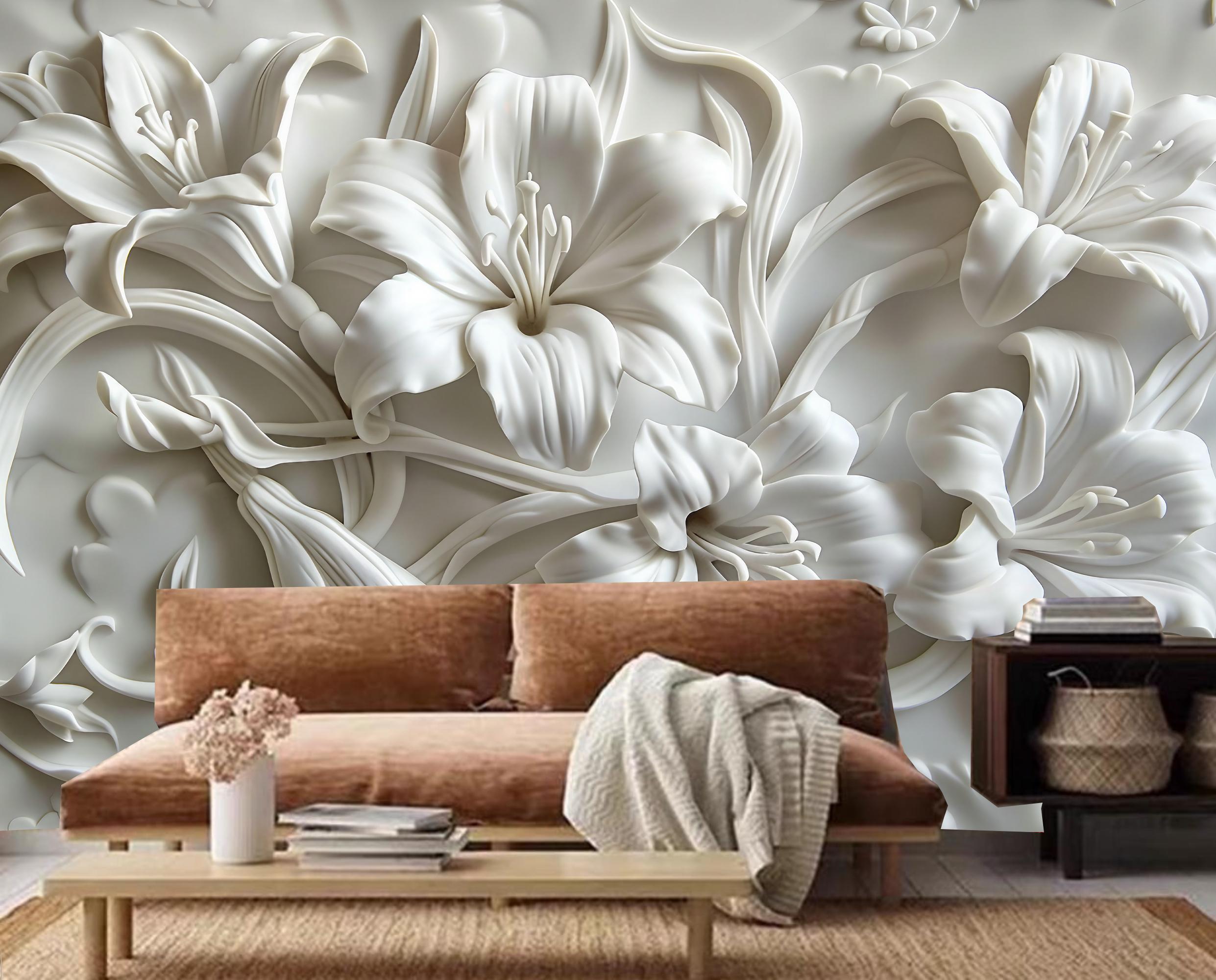 LiKiLiKi Self-Adhesive Wallpaper Flower Wallpaper 41 Cm X 3 M Blumen Und Blatter Mustertapete Wasserfest Mobel Klebefolie Fur Wohnzimmer Schlafzimmer Kuche Wand Beige