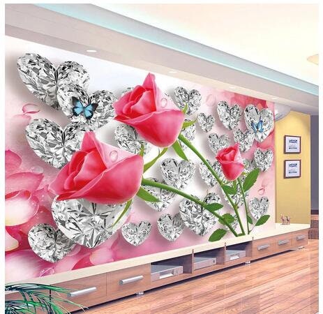 Free download 3D Mural Wallpaper Romantic Large Custom Modern Background  Wall 607x584 for your Desktop Mobile  Tablet  Explore 49 3D Wallpaper  for Wall  Elegant Wallpaper for Wall Wallpaper for