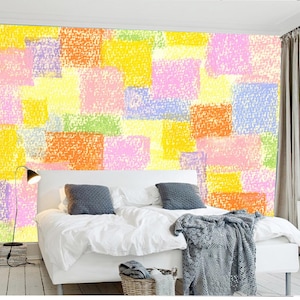 Creative Geometry Graffiti Wallpaper Wall Mural Home Decor