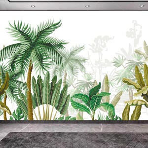 Tropical Rainforest Plants and Trees Forest Wallpaper Wall Mural Home Decor