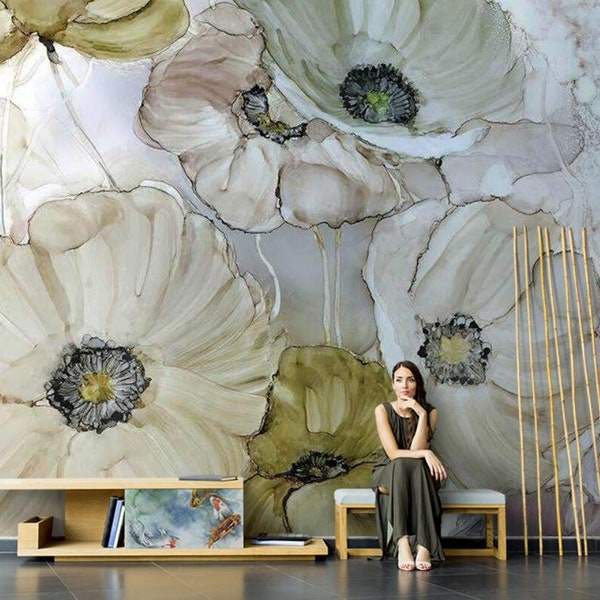 Flower Wall Murals Etsy