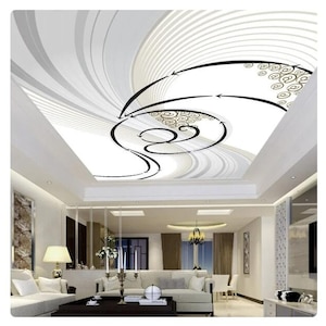 3D Stereo Spiral Ceiling Background Wallpaper Living Room Wall Mural