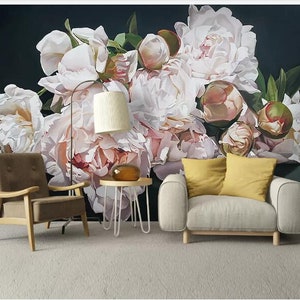 Pink Rose Wallpaper Mural: Dutch Oil Painting Wall Decor