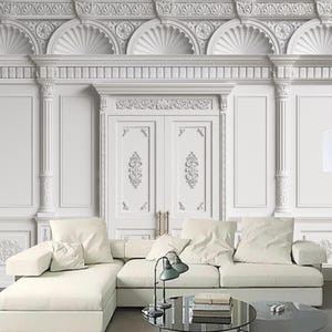 Classic Interior Moulded Wallpaper Mural: 3D Home Decor