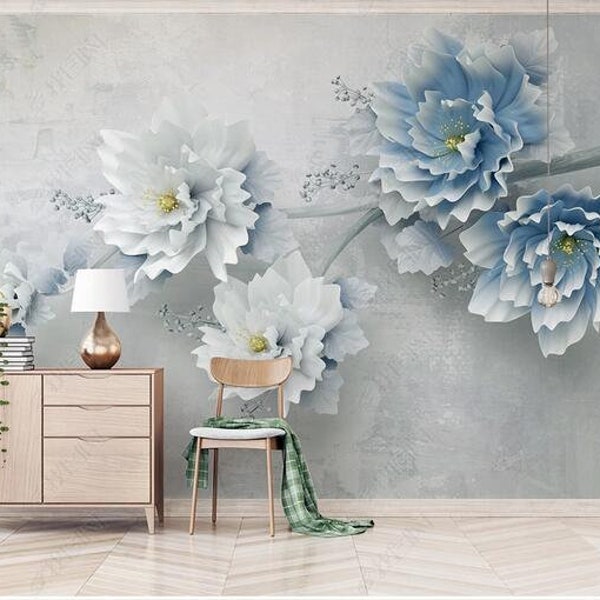 Flower Wall Murals Etsy