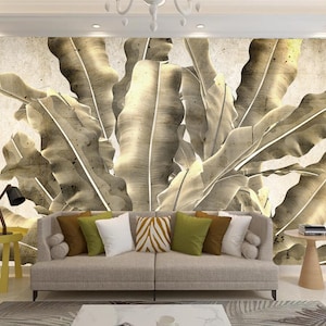 Tropical Rainforest Banana Leaves Tropical Plants Wallpaper Wall Mural Home Decor