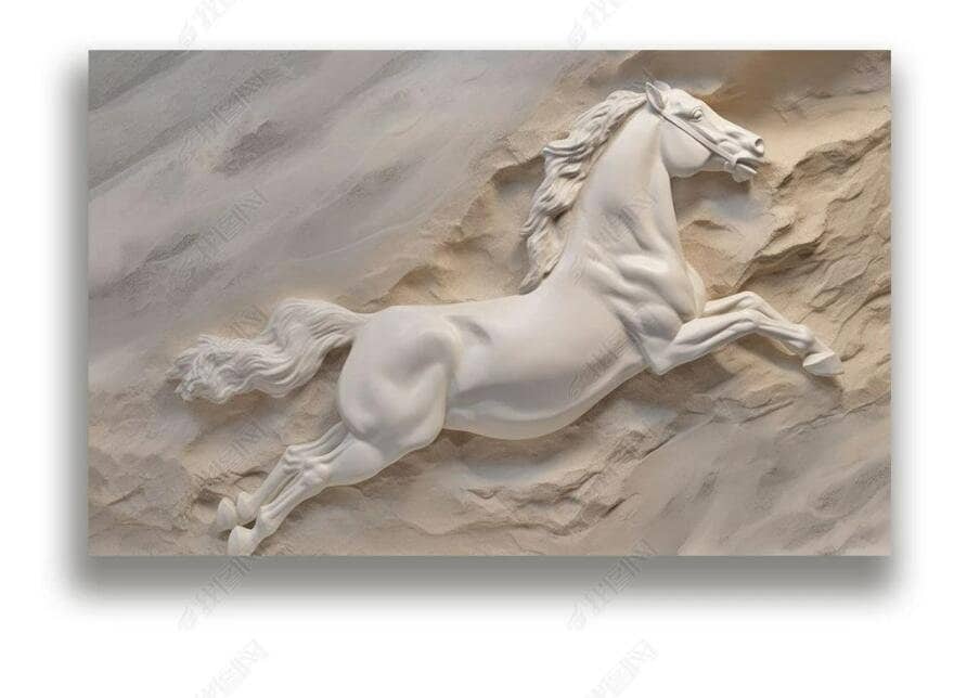 Sticker Mural 3D Cheval Galopant O645 - Personnalisable, Couleurs Vives, Neuf Sous Emballage, Déco Murale Originale