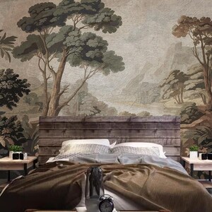 Abstract Pine Trees Forest Old Forest Wallpaper Wall Mural Wall Decor