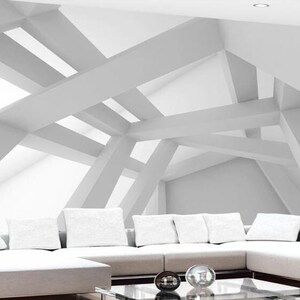 Custom Wallpaper Home Decoration Abstract Geometric Architectural Decoration Background 3D Wall Murals image 3