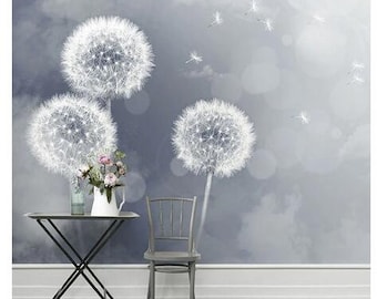 Modern Simple Photo Wallpaper Romantic Dandelion Backdrop Wall Mural Living Room Bedroom Restaurant Home Decor Wall Coverings