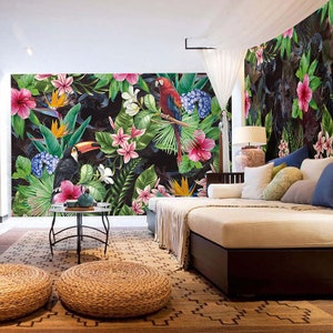 Beautiful Color Tropical Plants With Flowers Carrots Wallpaper Wall ...