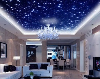 Romantic Universe Sky Zenith Painting Children's Room 3D Ceiling Wallpaper Wall Mural Wall Decor