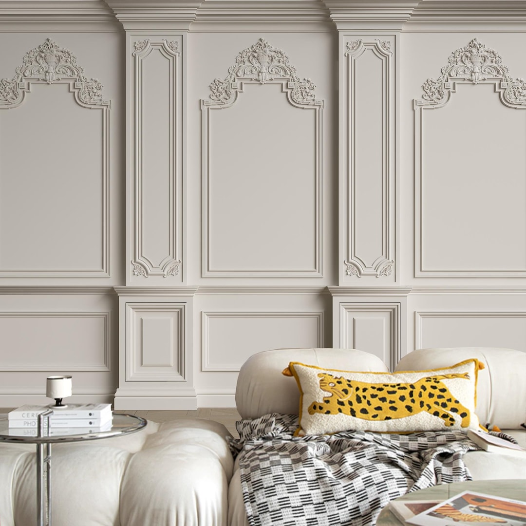 Roman Column Interior Roman Column Classic Interior With Mouldings Wallapper Wall Mural Home ...