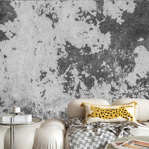 Orange & Pink Floral Wallpaper Mural: Living Room Bedroom Decor