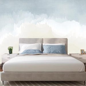 Abstract White and Light Blue Clouds Nature Wallpaper Wall Murals Wall Decor