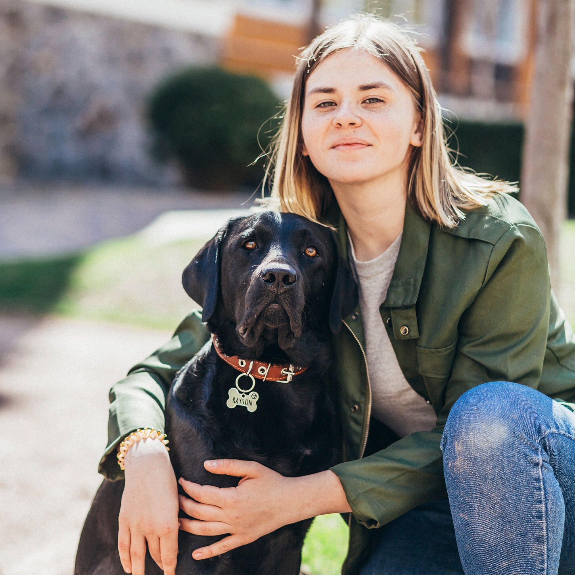 Circle Dog Name Tag Cat Id Tag Cute Pet Tag Personalized Etsy