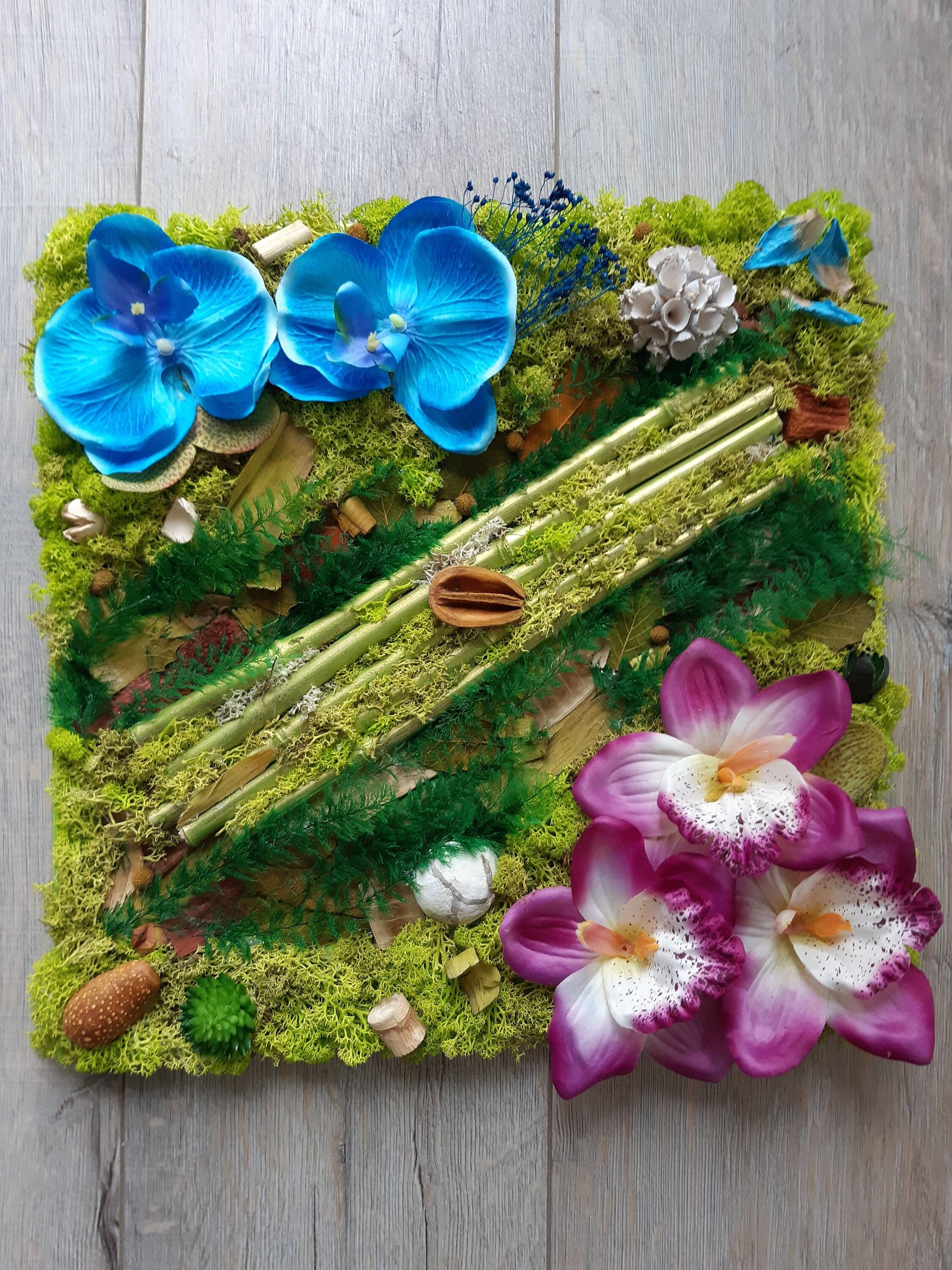 Radeau Fleuri Tableau Végétal et Floral Permanent