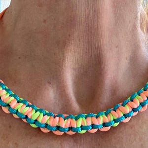 Lot De 10 Colliers Tours De Cou En Coton Ciré 2mm Orange Fluo – DIY