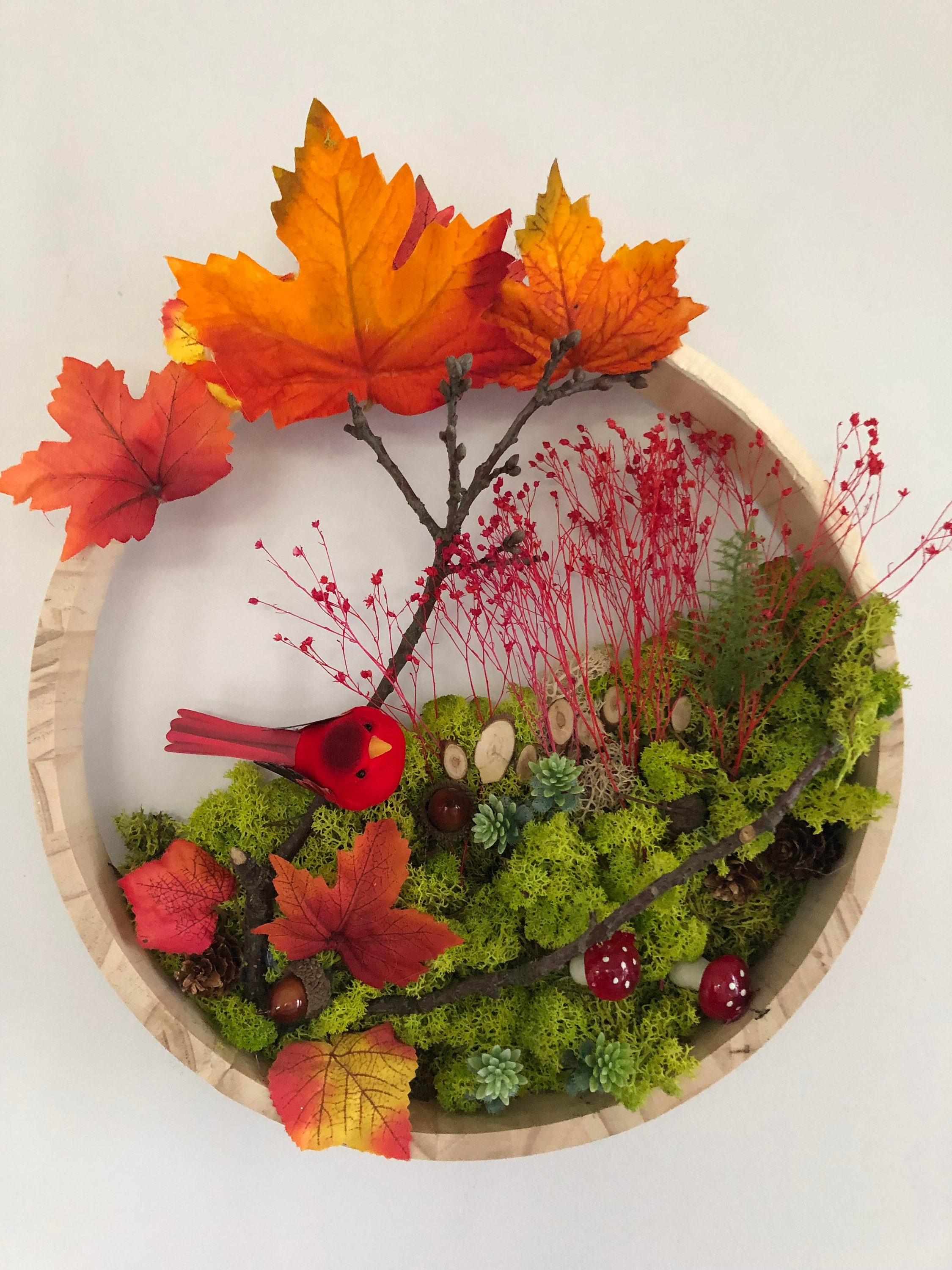 Automne Vermillon Décoration Végétale et Florale Permanente