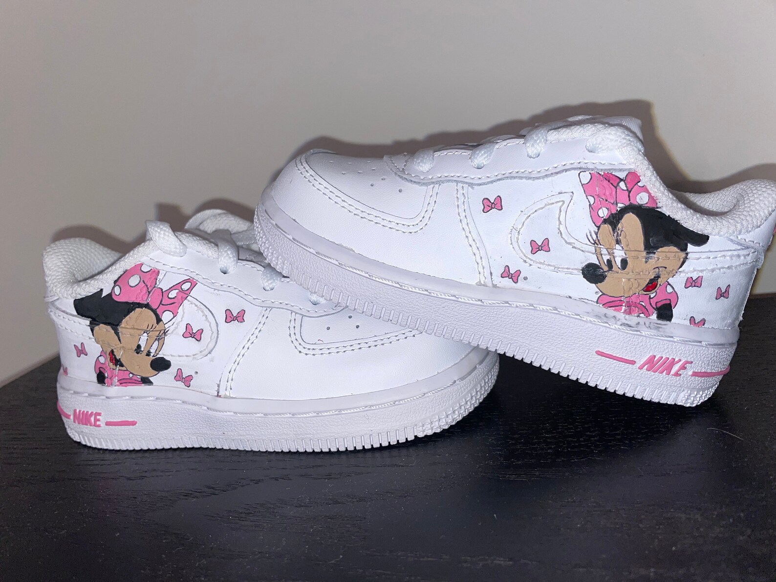 Minnie Mouse Air Force 1s Hand-painted Custom Shoes | Etsy