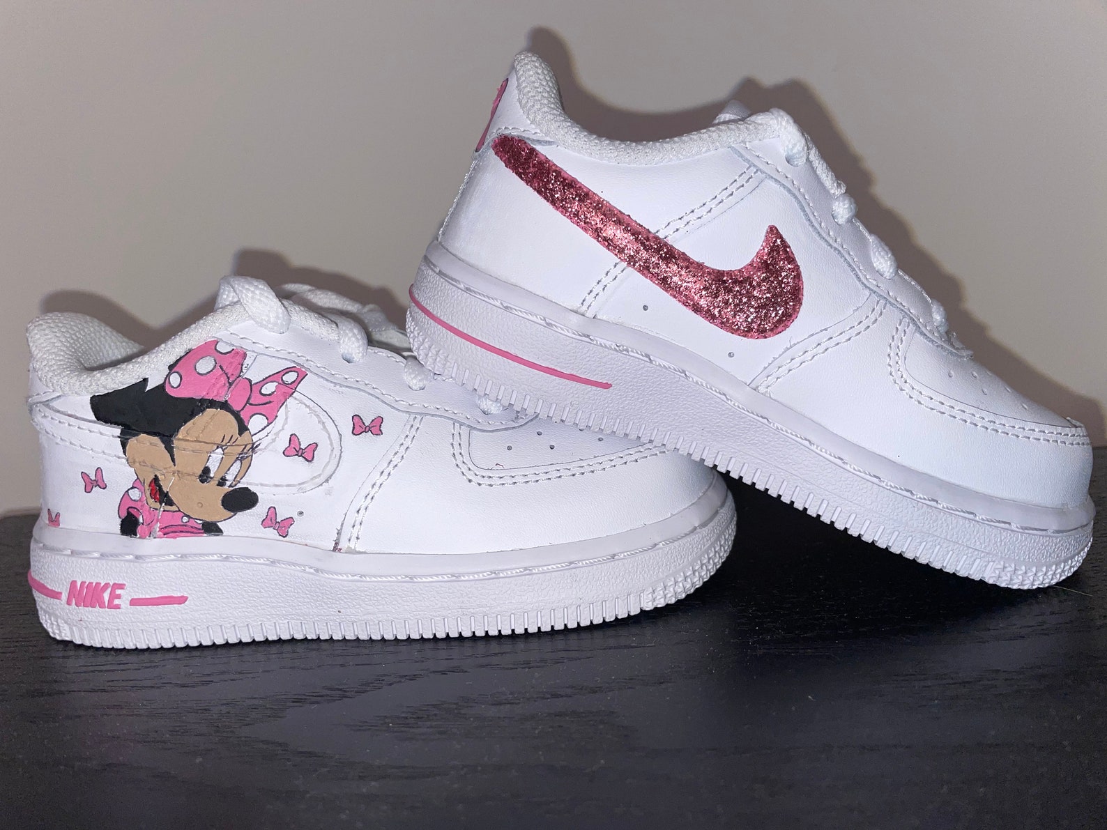 Minnie Mouse Air Force 1s Hand-painted Custom Shoes | Etsy