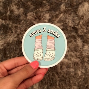 Crocs And Socks Sticker|Multiple Sizes|Large|Medium|Small|Handmade