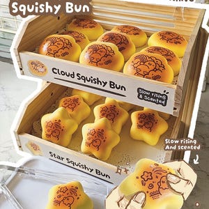 Pão perfumado de crescimento lento, macio e fofinho, da Berry Winkle Bird Bois, em formato de nuvem e estrela.