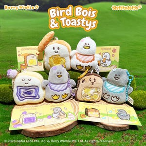 Bird Bois X Tasty Toastys Blind Box Berry Winkle Fågel och bröd rostat bröd magnetiska plyschbjörnar mysterieask nyckelring par matchande set