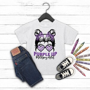 Military Child Month, Purple Up Kids T-Shirt, Proud kid tee, April, dandelions, bloom where they land, strong, resilient, military brats