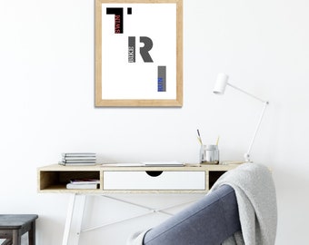 Digital Download Triathlon Art, TRI art, INSTANT DOWNLOAD