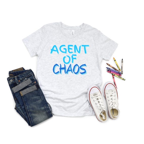 Agent of Chaos Youth T-Shirt, Cute Kids Shirt, boy mom, funny kid shirt, youth Clothes, Playdate Outfit, Chaos Theme