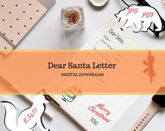 Dear Santa for Kids Digital Download