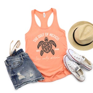 Turtle Racerback Tank, Gulf of Mexico, Stay Salty Bitches, Beachwear, funny tee, political, Outdoor Adventure Apparel, Summer tank,