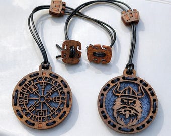Car Air Freshener Diffuser Handmade Wooden Rearview Mirror Charm with Felt Insert, 6.5 cm Pendant + Custom Gift Box
