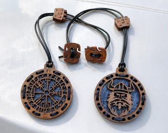 Car Air Freshener Diffuser Handmade Wooden Rearview Mirror Charm with Felt Insert, 6.5 cm Pendant + Custom Gift Box