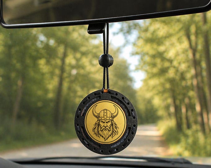 Personalized Car Mirror Charm Diffuser, Wooden Aromatherapy Air Freshener, Rearview Mirror Car Charm, Gift for Dad or Husband