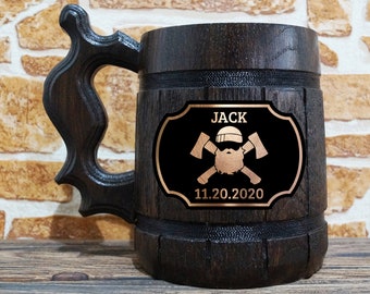 Lumberjack Stein, Personalized Groomsmen Beer Mug, Gift For Men, Wedding Gift, Groomsman Gift, Groomsman Beer Stein, Gift Idea For Boyfriend